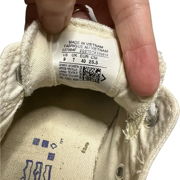 Converse Chuck Taylor All Star Slip-On Low Top White Red Women’s Size 9 - Picture 2 of 9